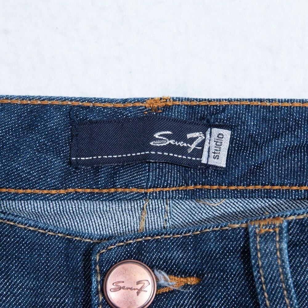 Seven7 Studio Jeans Womens 4 - 28x31 Flare Dark Blue Wash - Picture 6 of 12